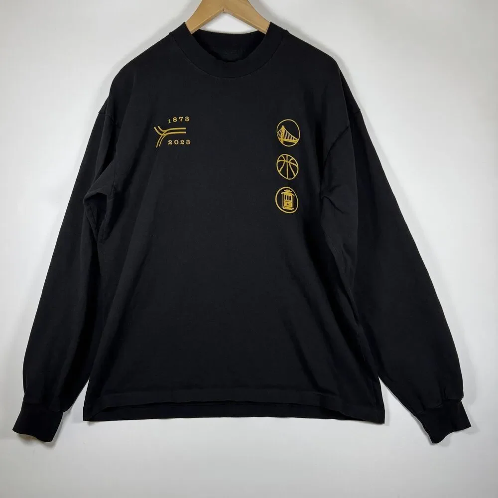 Golden State Warriors Shirt Mens Large NBA Basketball Cable Car 1873 2023 USA